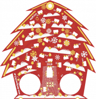 2D Christmas tree decoration item