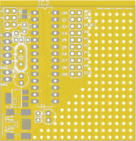 Arduino minimalistic design in pcb 50x50mm