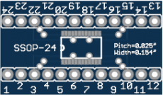 BreakoutBoard SSOP 24 P=0p025 W=0p154