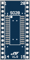 SOIC28 or TSSOP28 to DIL Adapter