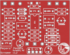 Pepers' Pedals   Screamer Overdrive PCB